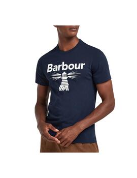 Camiseta Barbour Beacon Large Logo Marino Hombre