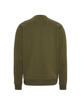 Sudadera Tommy Jeans Reg Entry Graphic Crew Verde Hombre