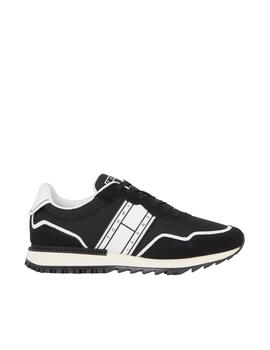 Zapatilla Tommy Jeans Runner Mix Mate Negro Hombre