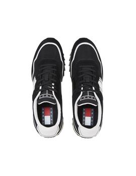 Zapatilla Tommy Jeans Runner Mix Mate Negro Hombre