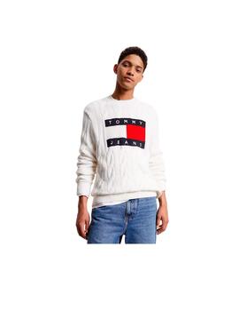 Jersey Tommy Jeans Essential Blanco Hombre