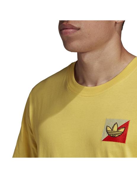 Periodo perioperatorio Melodioso Asimilar Camiseta Adidas Diagonal EMB Amarilla Hombre