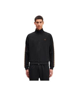 Chaqueta Fred Perry Contrast Tape Negra Hombre