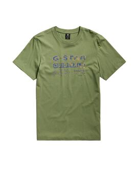 Camiseta G-Star Distressed Originals Verde Hombre