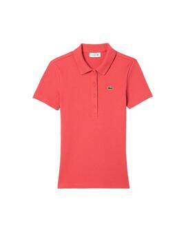 Polo Lacoste Slim Fit Rosa Mujer