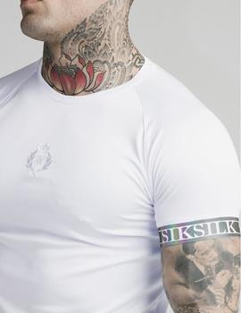 Camiseta SikSilk Iridiscent Blanca Hombre