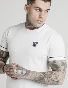 Camiseta SikSilk Collar Blanca Hombre