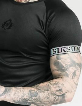 Camiseta SikSilk Iridiscent Negra Hombre