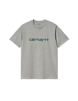 Camiseta Carhartt Wip S/S Script Gris Hombre
