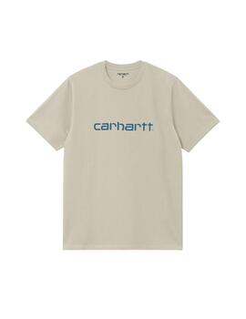 Camiseta Carhartt Wip S/S Script Beige Hombre