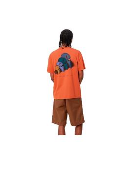 Camiseta Carhartt S/S Diagram C Naranja Hombre