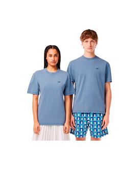 Camiseta Lacoste Teñida Azul Unisex