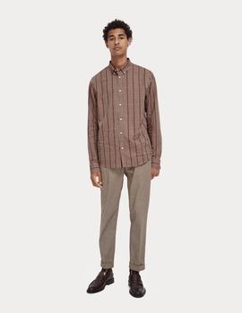 REGULAR FIT -  Pattern shirt with contrast  boucle