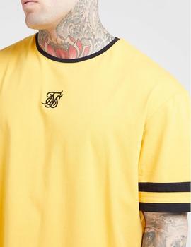 Camiseta SikSilk Ringer Amarilla Hombre
