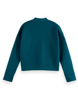 Crewneck sweat in clean quality with embellished b