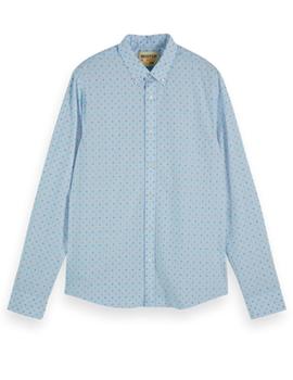 REGULAR FIT- Shirt with mini all-over jacquard pat