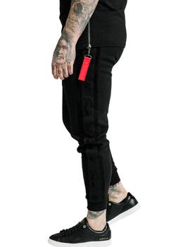 Pantalon SikSilk Fitted Sueded Negro Hombre