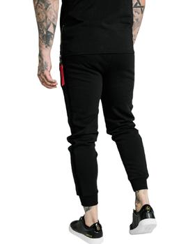 Pantalon SikSilk Fitted Sueded Negro Hombre