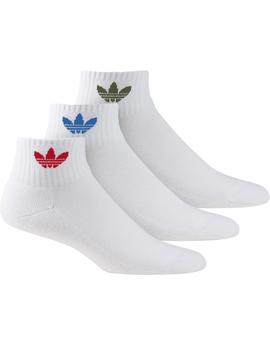 Calcetines Adidas Mid Ankle Blancos