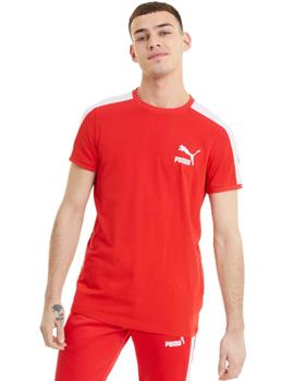 Camiseta Puma Iconic T7 Roja Hombre
