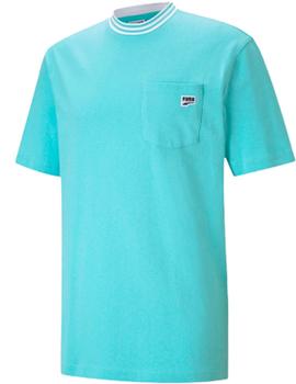 Camiseta Puma Downtown Pocket Azul Hombre