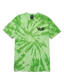 Camiseta Huf Haze Brush Tie Dye Verde Hombre