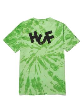 Camiseta Huf Haze Brush Tie Dye Verde Hombre