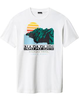 Camiseta Napapijri Estampado Blanco Hombre