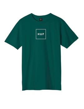 Camiseta Huf Essentials Box Logo S/S Verde Hombre