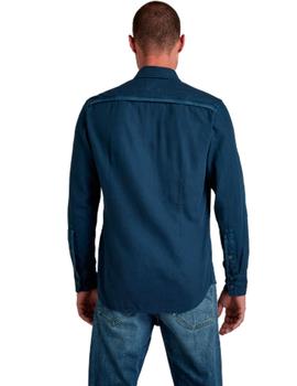 Camisa G-Star Bound Pocket Slim Azul Hombre